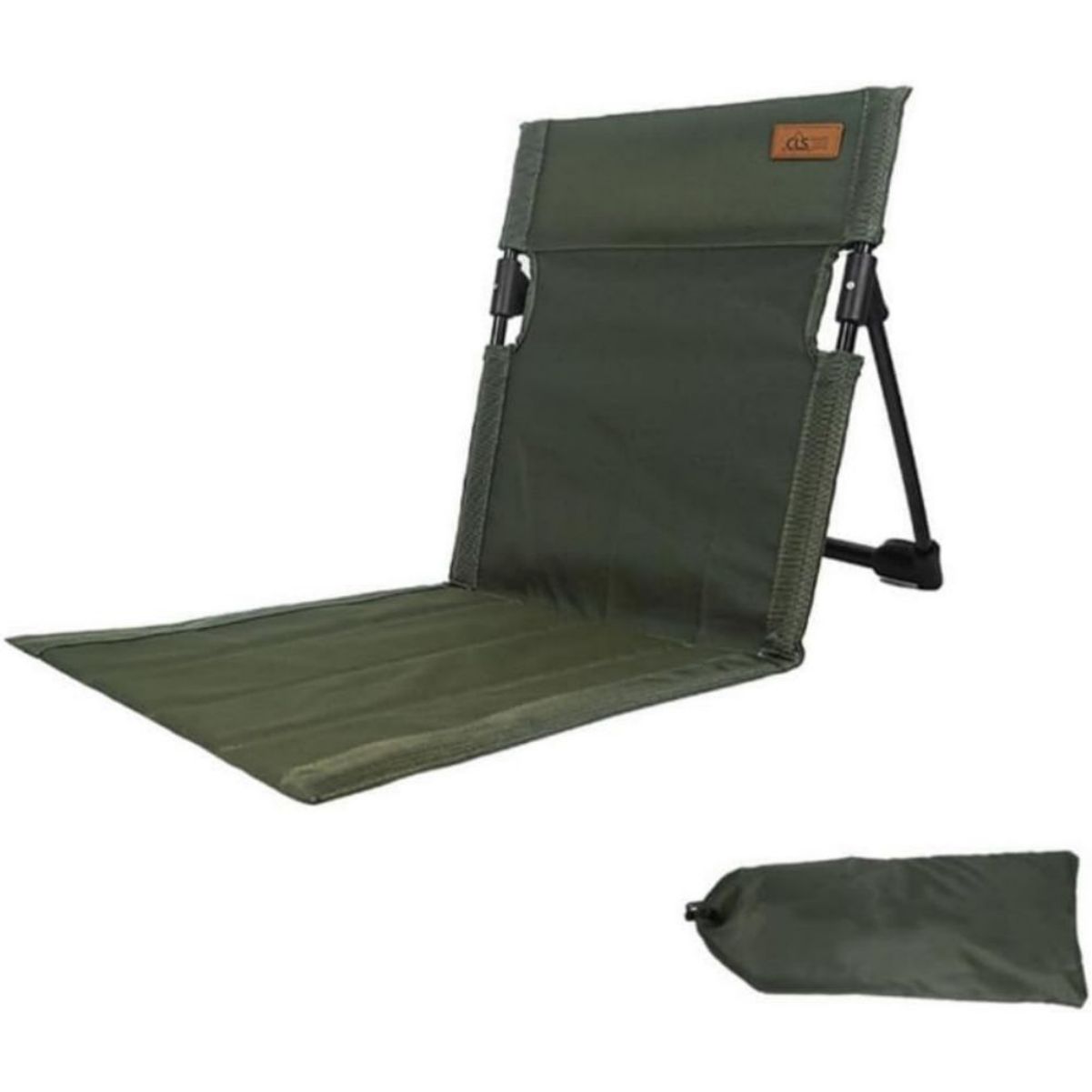 LUVCMFT Folding Outdoor Recliner, Patio Lounge Chair, Portable Camping Chairs, Ultralight Canvas Seat, Beach Chair, Green